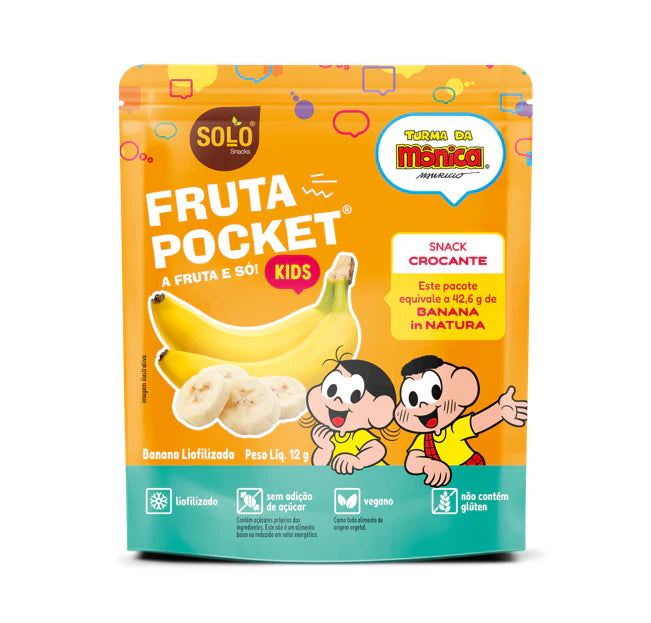 Banana Liofilizada Turma da Monica 12g Fruta Pocket