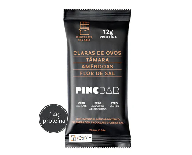 Barra de Proteina Chocolate e Sal Marinho 50g PincBar