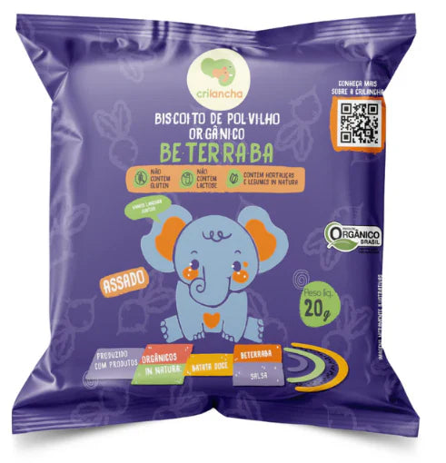 Biscoito Polvilho Beterraba 20g Crilancha
